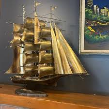 Stunning Brutalist Ship is Hand Crafted by Artist Metalist Bob Gerdes Signed Dated 1980. Brass,copper and I Think Bronze 3 Masted Ship. - Etsy