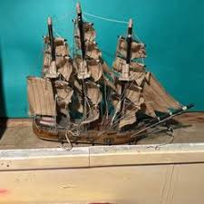Three-masted schooner barque wooden sailing ship model for Sale in Pompano Beach, FL - OfferUp