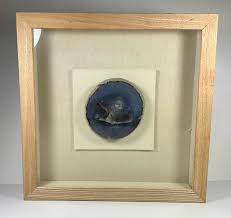 Vintage GEODE SHADOW BOX Framed Blue Agate Slab Natural Stone Rock Art Wall Hanging Rock Lovers Decor Collectibles Wall Art - Etsy