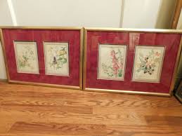 Pair of Botanical Prints Matted and Framed | eBay