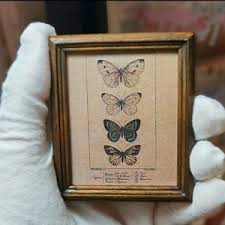 Miniature Folk Art Framed Art Print Houses Trees Road 1:12 Scale Dollhouse - Etsy