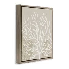 Stupell Industries Wide Coral Branches on Beige Floating ...