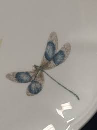 Lenox 9" BUTTERFLY MEADOW PLATE Dragonfly, Bee and Orange Flower PORCELAIN | eBay