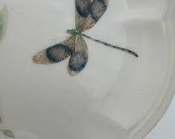 Vintage Lenox Butterfly Meadow Accent Luncheon Plate 9 1/8" by Louise Le Luyer, Floral & Dragonfly Design, Porcelain Plate, Cottagecore - Etsy