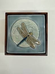 4"x4" Medicine Bluff Studio Single Dragonfly Tile Cube