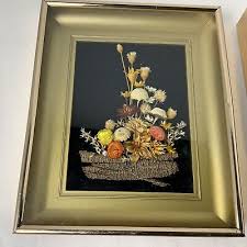 VTG Amar Original Dried Flowers In Metal Small Frame Set Of 2 Tucson AZ | eBay