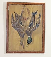 Antique Chromolithograph of Mallard Ducks by Hoover Framed ...