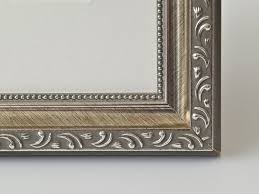 Vintage Style Silver Photo Frame: Beaded Real Wood With ...