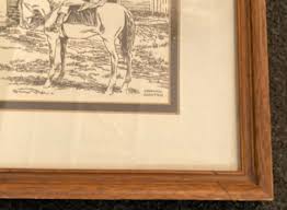 Vintage Vernon Wooten etching print The Blacksmith Shop 17"x14 in Framed | eBay