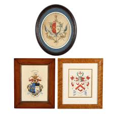 Three Framed English Heraldic Coats of Arms (Lot 1111 - September Estate AuctionSep 26, 2024, 9:00am)