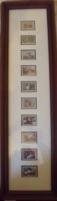 MIGRATORY BIRD STAMPS US DEPT OF THE INTERIOR CUSTOM FRAME ...