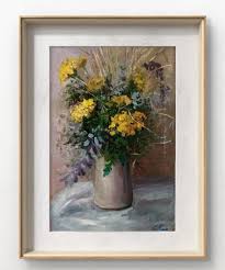 Oil Painting Canvas Original Painting Bouquet of Meadow ...