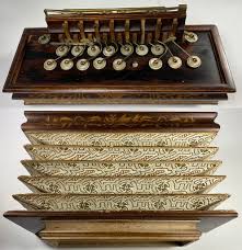 Antique 19th Century French Flutina, Accordion, Marquetry ...