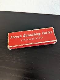 Vintage Stainless Steel French Garnishing Cutter with ...