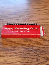 Vintage French Garnishing Cutter Original Box Stainless ...