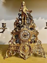 Prestigious French Watch Set with Gilded Bronze Candlesticks | eBay