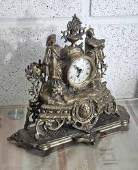Old Mantel Clock, Table Mantel Clock, Very Heavy Solid Brass Mantel Clock. Rare Antique. - Etsy UK