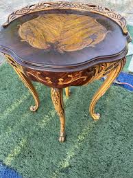 1930's Vintage LAMP/PARLOR TABLE-UNIQUE Heavily Hand Carved ...