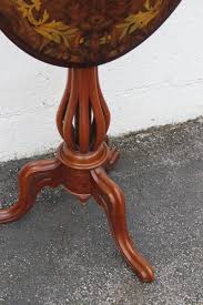 Late 1800s Victorian Tilt Top Inlay Oval Side End Table 5242 ...