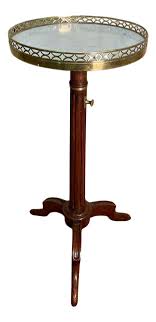 Louis XVI Style Tripod Rack and Pinion Pedestal Table | Chairish