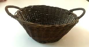 Hand Woven Primitive Small Basket Buttocks Straw Wicker ...