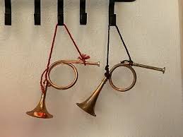 VINTAGE BRASS / COPPER HORN ORNAMENTS | eBay