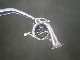 French Horn Vintage Sterling Silver Bracelet Charm Pendant ...