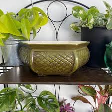 Vintage Green Low Midcentury Modern Haeger USA Ceramic Planter Floral Display Pot - Etsy
