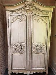 Painted and Beautifully Carved Antique French Armoire | eBay