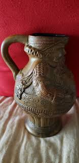 VINTAGE GERMAN SANTA Ceramic BEER/EWER PITCHER ...
