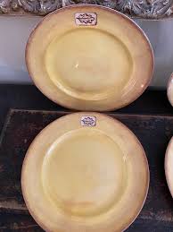 4 Wood and Sons Leaf Gold Dinner Plates - Etsy