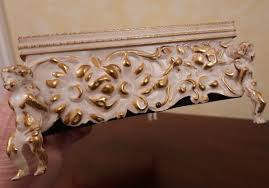 Vintage Antiqued Gilt Gold Tissue Holder Floral Container ...