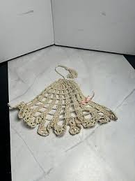 Vintage cotton crochet Christmas ornament. 8 Inches Long ...