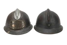 Two Wwi Wwii Era Adrian Steel Military Helmets
