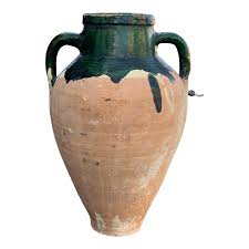 Vintage Turkish Terracotta Oil Jar | Chairish