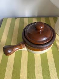 Vintage French Onion Soup Crock With Handle, Brown Soup Crock, Vintage Crock - Etsy