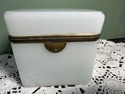 Antique DRESSER BOX Powder Apothecary Opaline Glass Metal Ormolu Sugar - Etsy Canada