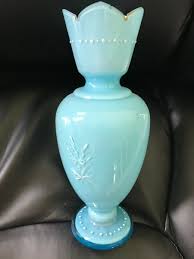 Tall Blue Mary Gregory Vase - GE Str 1 | eBay