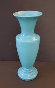 VTG Handblown French Blue Glass Vase 10.7" Tall x 3.5" Base ...