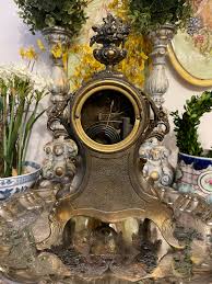 Antique French Ormolu Bronze Mantel Clock with Hand Painted Porcelain – Under The Copper Roof
