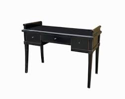 Chinese Black Lacquer 2 Drawers Foyer Scroll Edge Side Table ...