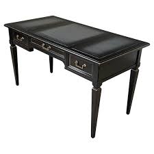 Desk French Style Writing Desk, Black Lacquer with Grey ...