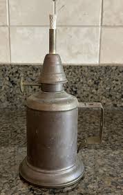 Antique Lampe Olympe 7" Tall French Brass Oil Lamp w ...