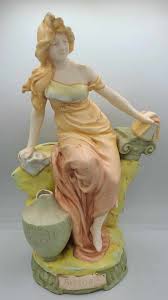 Large 16"H Royal Dux Bohemia Art Nouveau Porcelain Figural ...