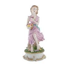Woman Picking Flowers Porcelain Figurine – BuyU