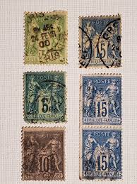 1800's France Mail Poste Republic of France 6 Stamps - Etsy