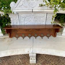 Antique French Coat Rack with Brass Hooks – Delos Antiques