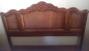 1970s Vintage Drexel Heritage "Cabernet Ii" Cane Panel Queen ...