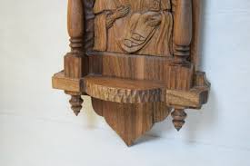 Vintage Hand-Carved Walnut Relief Wall Altar Icon Virgin Mary and Jesus Rila | eBay