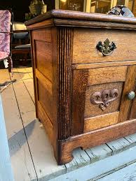 Antique Vintage Low Oak Cabinet , One Drawer, Two Compartments Storage, Side Table - Etsy